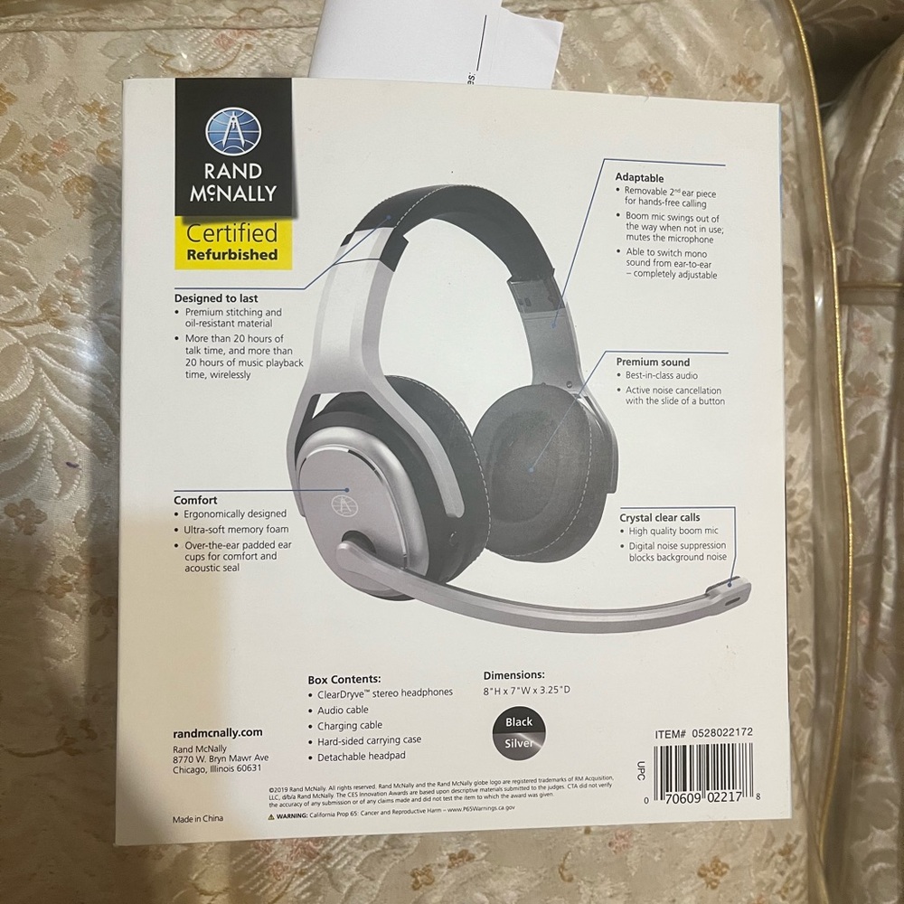 Brand new wireless bluetooth headset. Great for truck drives.